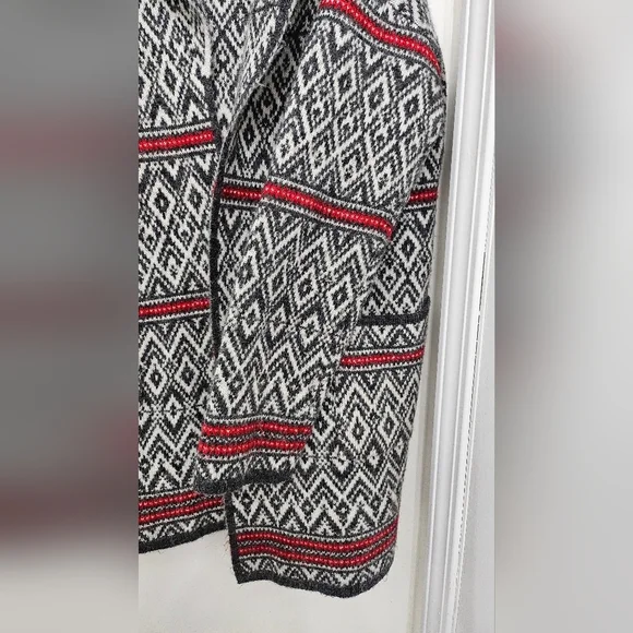 Aspen Sweater Large Women’s Cardigan Nordic Wool Blend Pockets - Picture 3 of 7